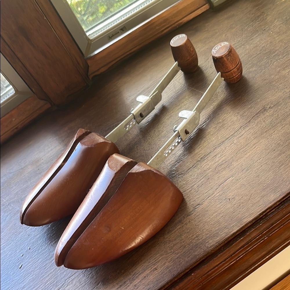 Vintage wooden shoe trees